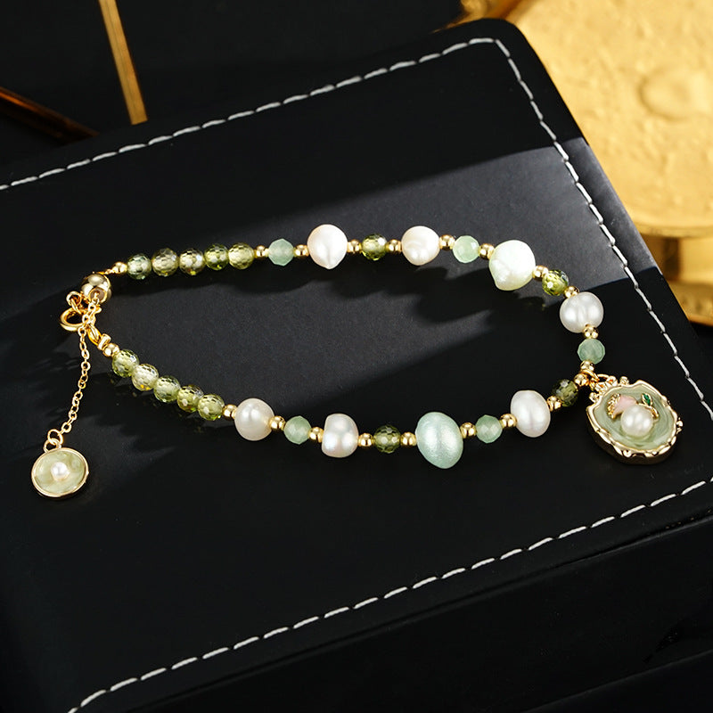 French Vintage Pearl Flower Bracelet
