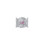 Pink Sapphire Silver Liberty Elm Ring - BYRDSTRÖM JEWELRY
