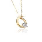 Baby Round Silver White Zircon Element Symbol Pendant - BYRDSTRÖM JEWELRY