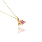 Baby Triangle Silver Pink Zircon Element Symbol Pendant - BYRDSTRÖM JEWELRY