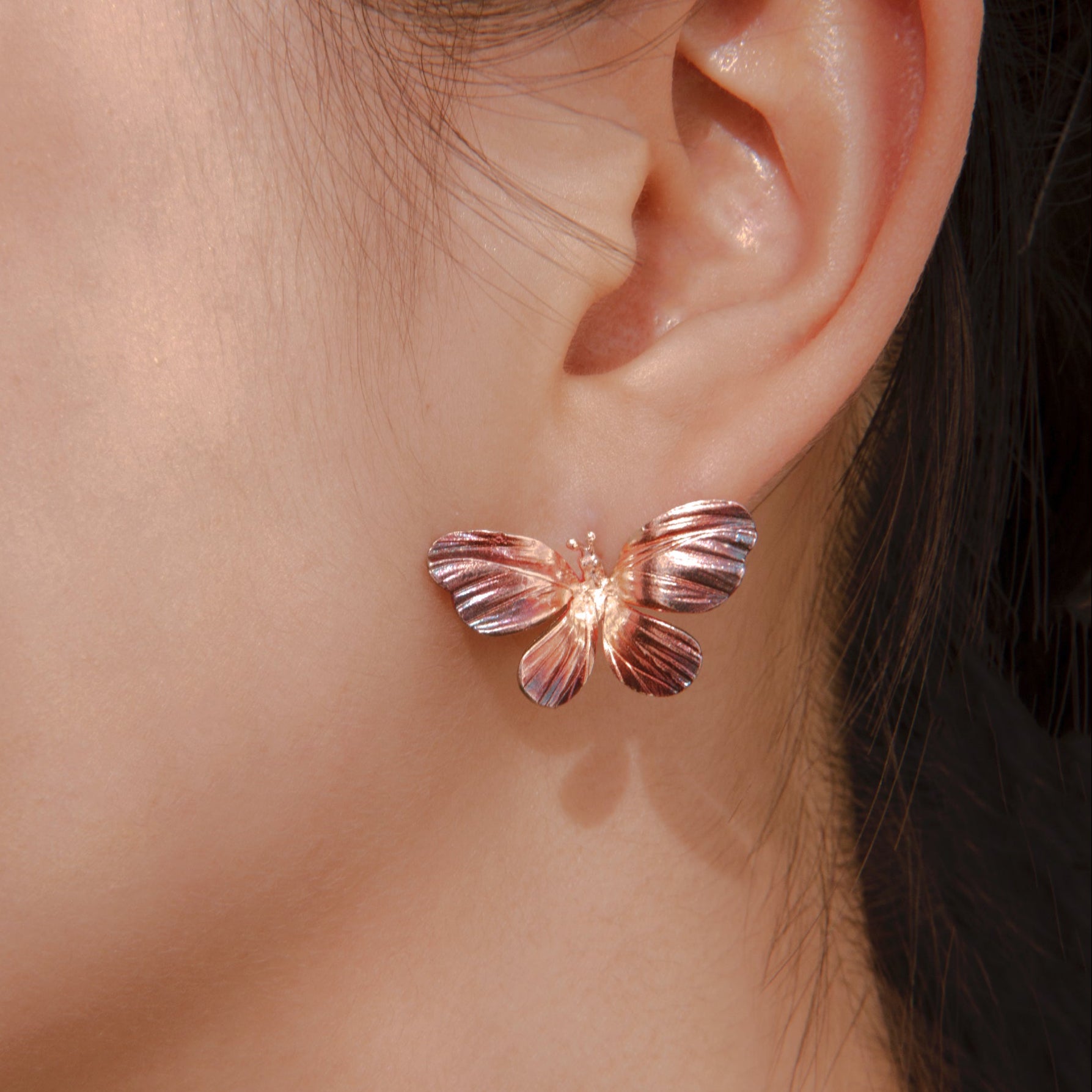 Butterfly Dream Silver Stud Earrings jewelry handmade handcrafted