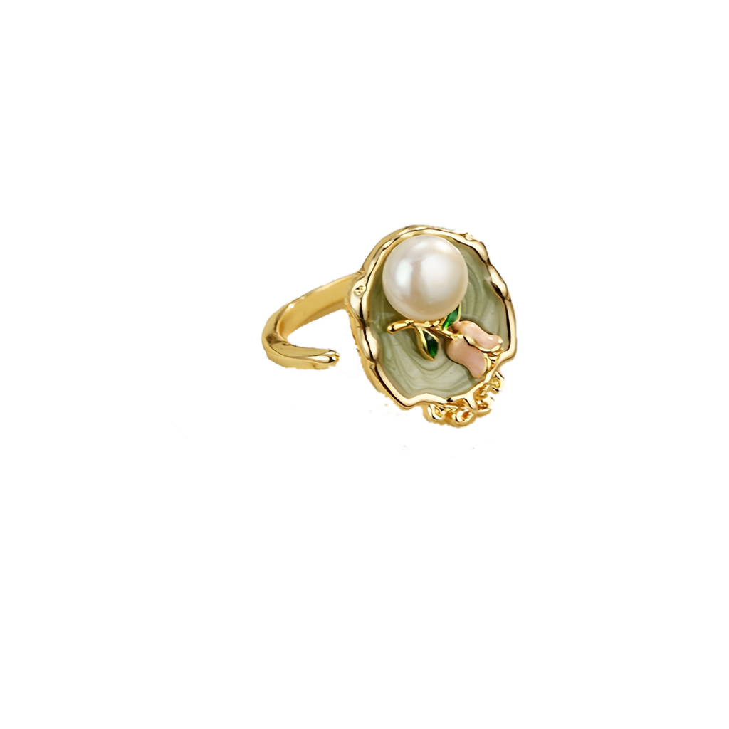French Vintage Pearl Flower Ring