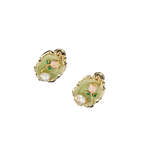 French Vintage Pearl Flower Earrings