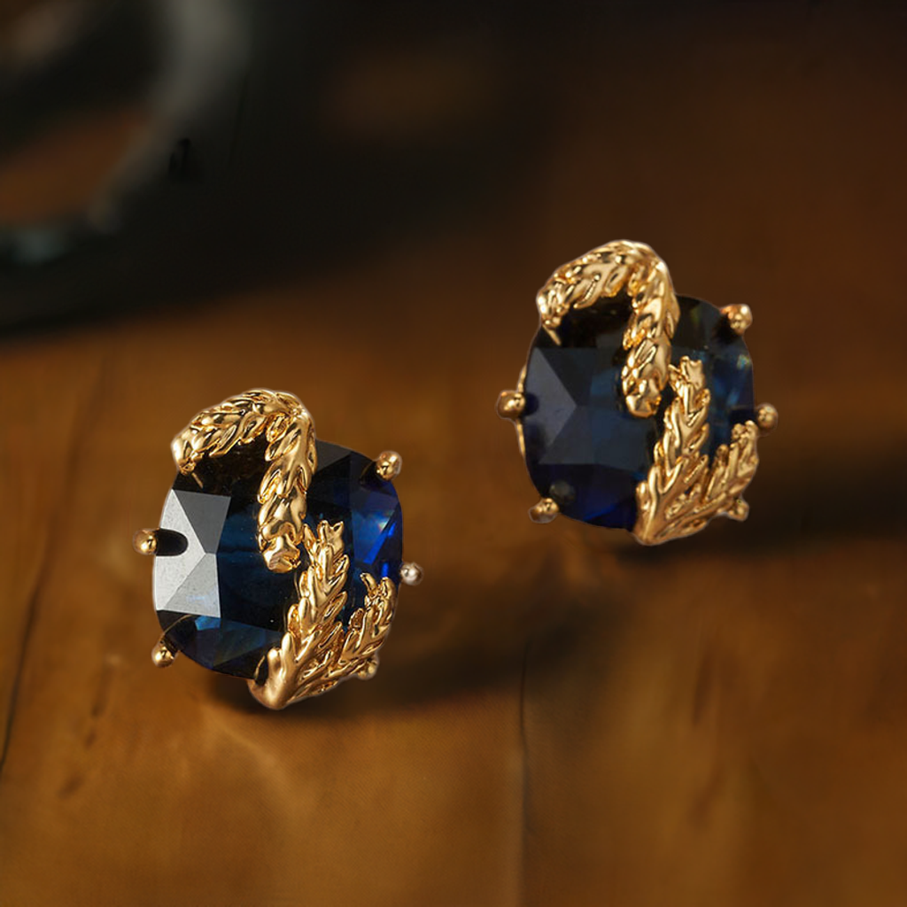 Gold-Plated Wheat Earrings