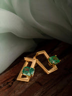 Rectangular Silver Zircon Element Symbol Earrings - BYRDSTRÖM JEWELRY