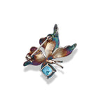 Silver Aquamarine Butterfly Pendant - BYRDSTRÖM JEWELRY