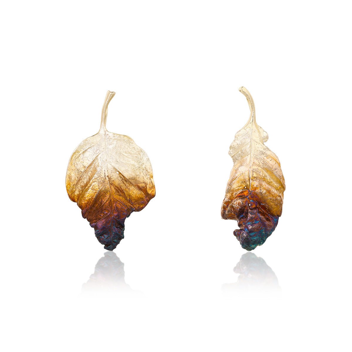 Silver Charm of the Crabapple Leaves Earrings - BYRDSTRÖM JEWELRY